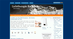 Desktop Screenshot of lichttherapie-ratgeber.de