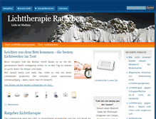 Tablet Screenshot of lichttherapie-ratgeber.de